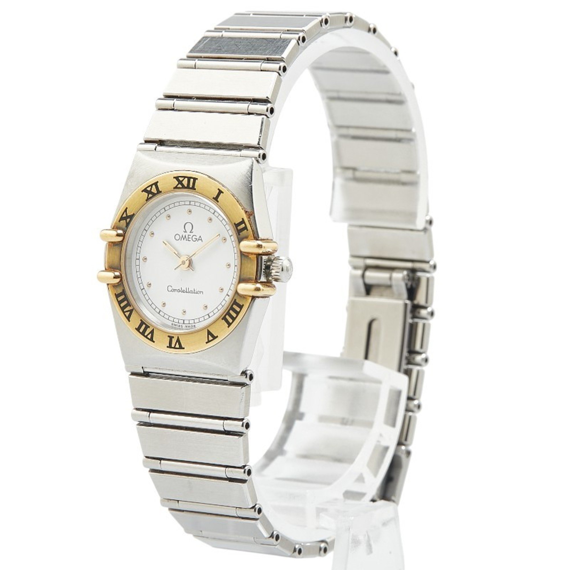 OMEGA Constellation Watch Quartz White Dial Stainless Steel Ladies