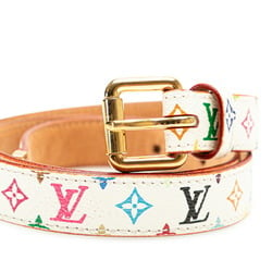 Louis Vuitton Monogram Multicolor Santur Belt 28/70 M9272W Blanc White PVC Leather Women's LOUIS VUITTON