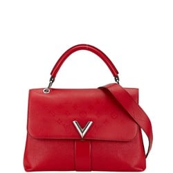 Louis Vuitton Monogram Very Handbag Shoulder Bag M42905 Red Leather Women's LOUIS VUITTON