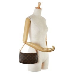 Louis Vuitton Monogram Pochette Accessoires Shoulder Bag M51980 Brown PVC Leather Women's LOUIS VUITTON