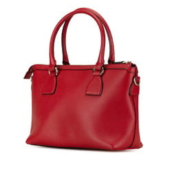 Gucci Interlocking G Handbag Shoulder Bag 449659 Red Leather Women's GUCCI