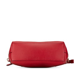 Gucci Interlocking G Handbag Shoulder Bag 449659 Red Leather Women's GUCCI