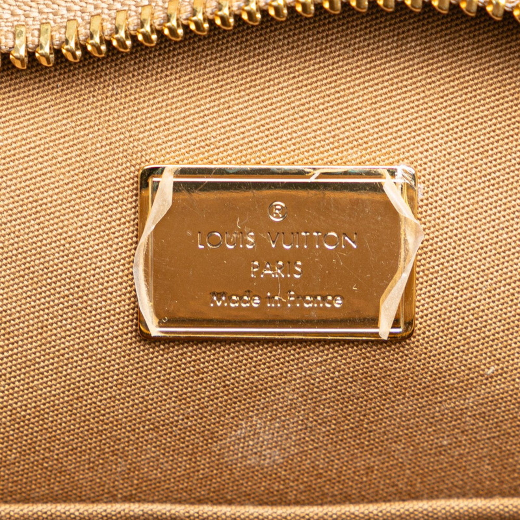 Louis Vuitton Monogram Vernis PM Handbag Shoulder Bag M50809 Mondol Gold Patent Leather Women's LOUIS VUITTON