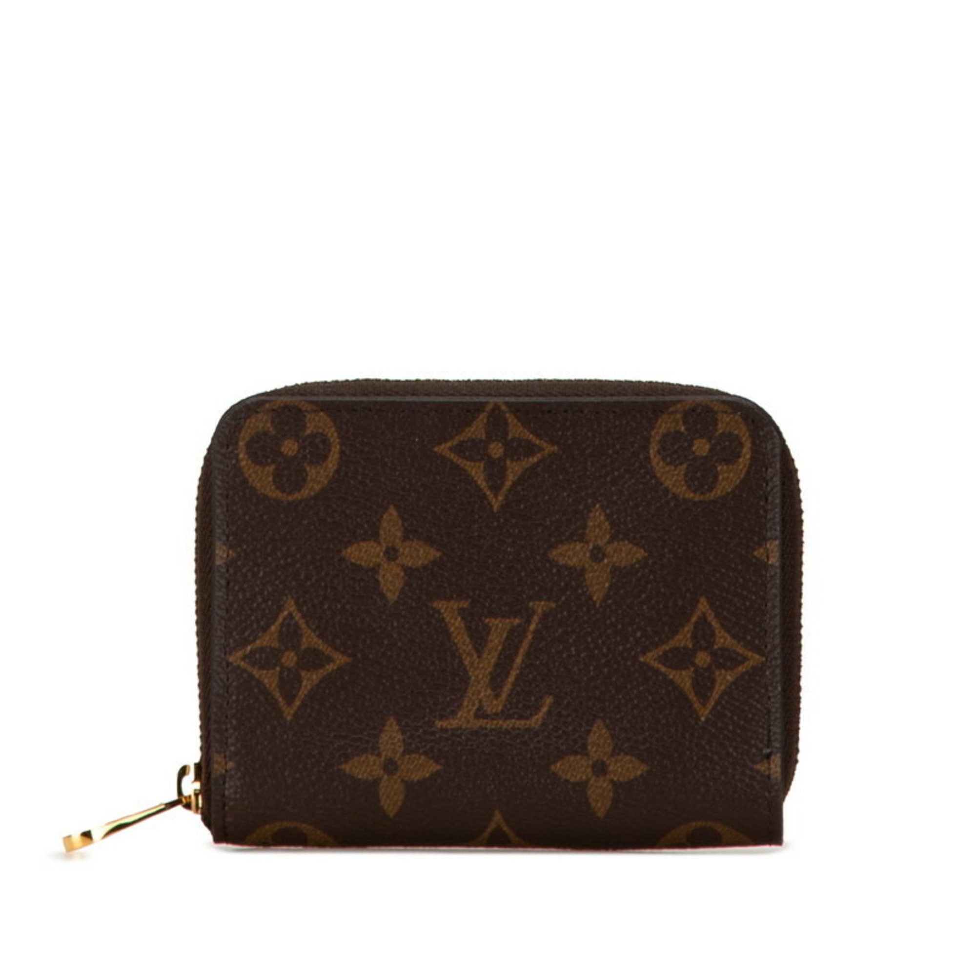 Louis Vuitton Monogram Zippy Coin Purse Case M60067 Brown PVC Leather Women's LOUIS VUITTON