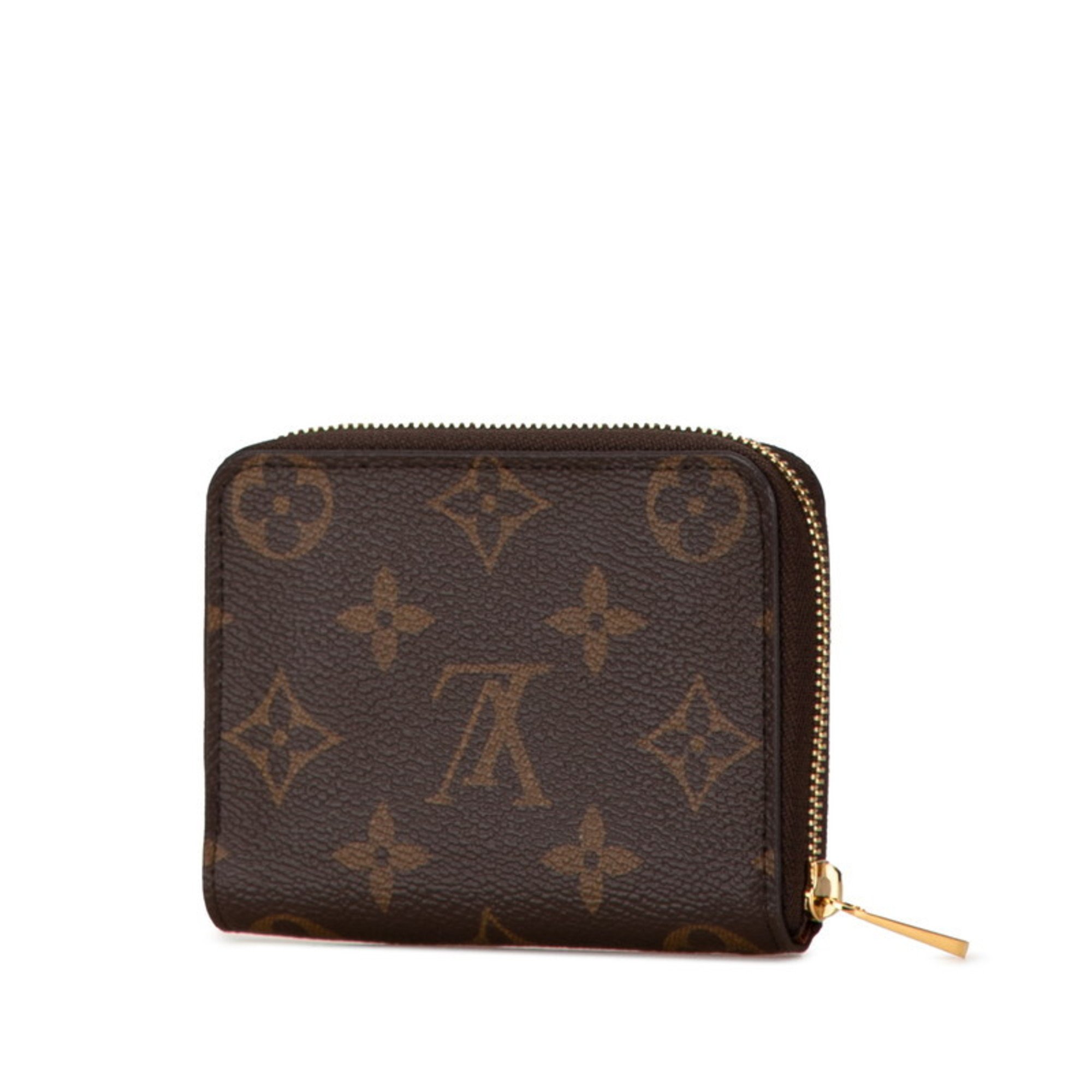 Louis Vuitton Monogram Zippy Coin Purse Case M60067 Brown PVC Leather Women's LOUIS VUITTON