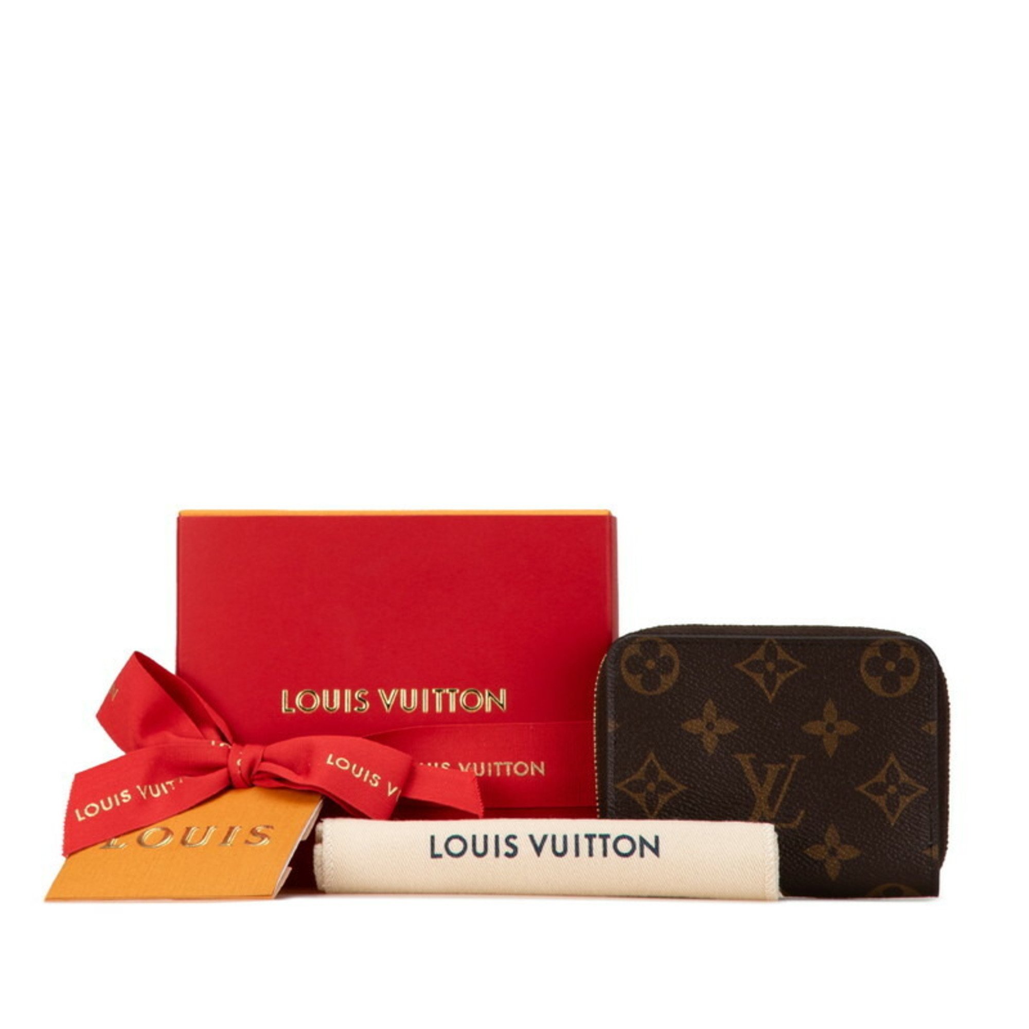 Louis Vuitton Monogram Zippy Coin Purse Case M60067 Brown PVC Leather Women's LOUIS VUITTON