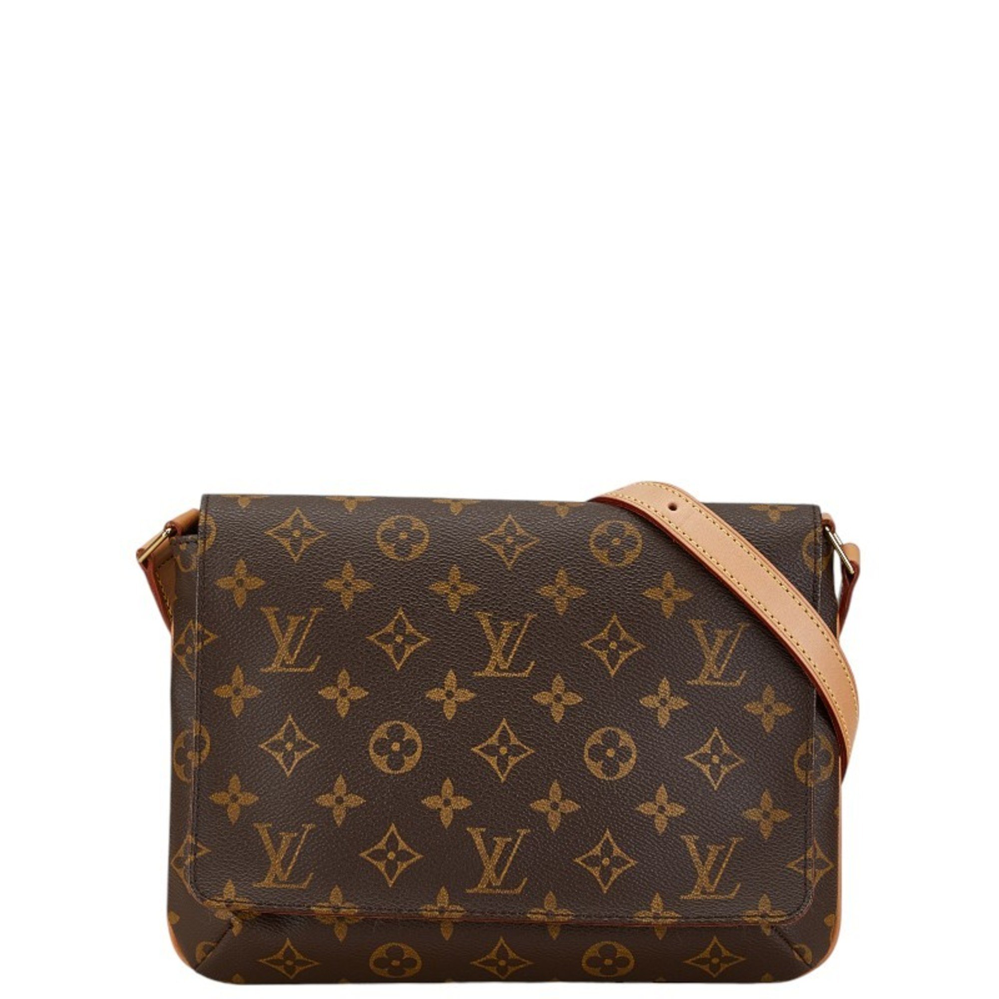 Louis Vuitton Monogram Musette Tango Long Shoulder Bag M51388 Brown PVC Leather Women's LOUIS VUITTON