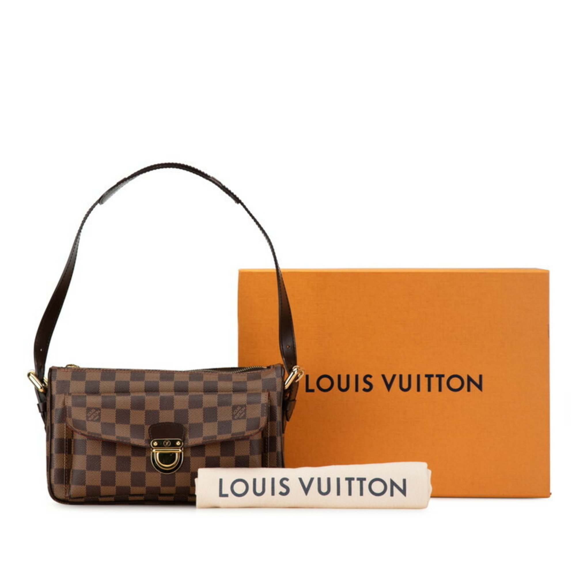 Louis Vuitton Damier Ravello GM Bag N60006 Brown PVC Leather Women's LOUIS VUITTON