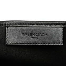 Balenciaga Navy Cabas XS Handbag Shoulder Bag 390346 Beige Black Canvas Leather Women's BALENCIAGA