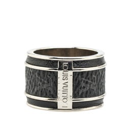 Louis Vuitton Monogram Eclipse Berg Ring #L M68206 Silver Black Metal PVC Men's LOUIS VUITTON