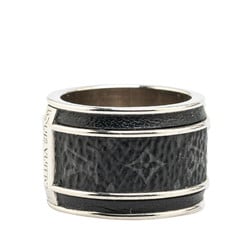 Louis Vuitton Monogram Eclipse Berg Ring #L M68206 Silver Black Metal PVC Men's LOUIS VUITTON