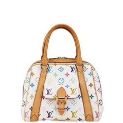 Louis Vuitton Monogram Multicolor Priscilla Handbag M40096 Blanc White PVC Leather Women's LOUIS VUITTON