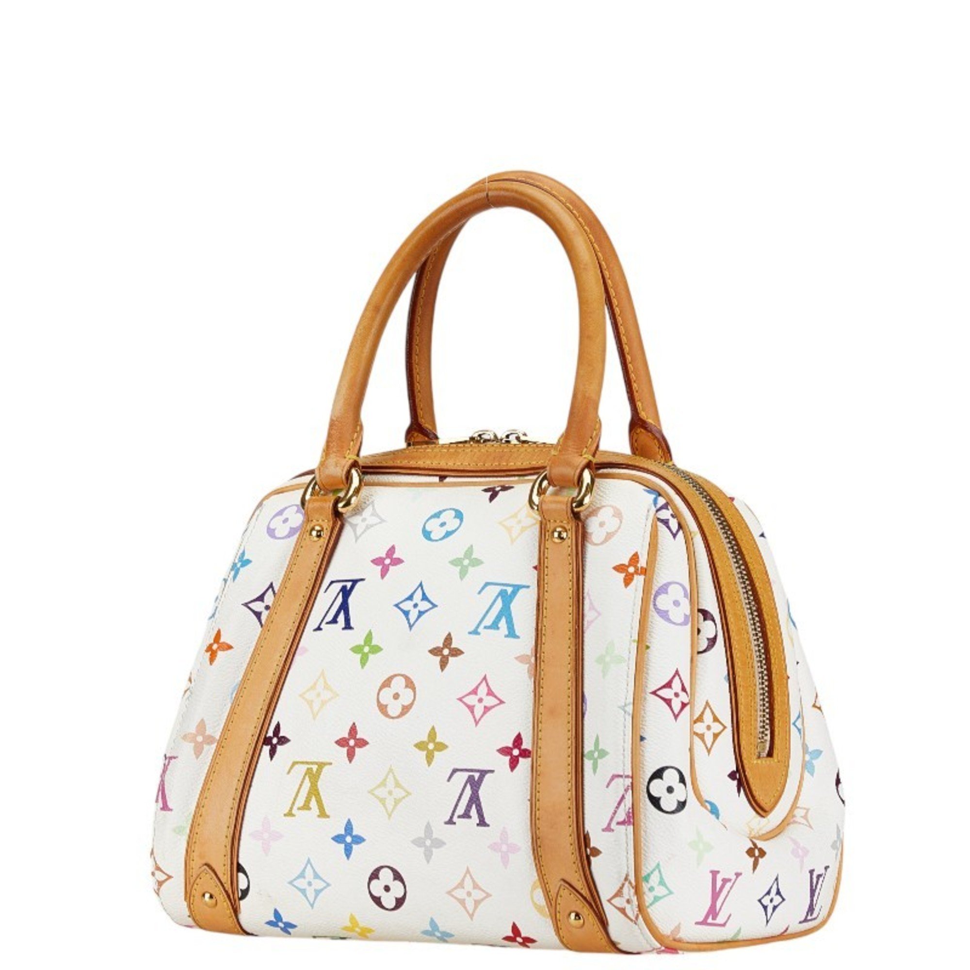 Louis Vuitton Monogram Multicolor Priscilla Handbag M40096 Blanc White PVC Leather Women's LOUIS VUITTON