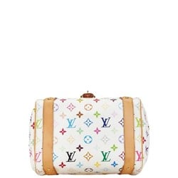 Louis Vuitton Monogram Multicolor Priscilla Handbag M40096 Blanc White PVC Leather Women's LOUIS VUITTON