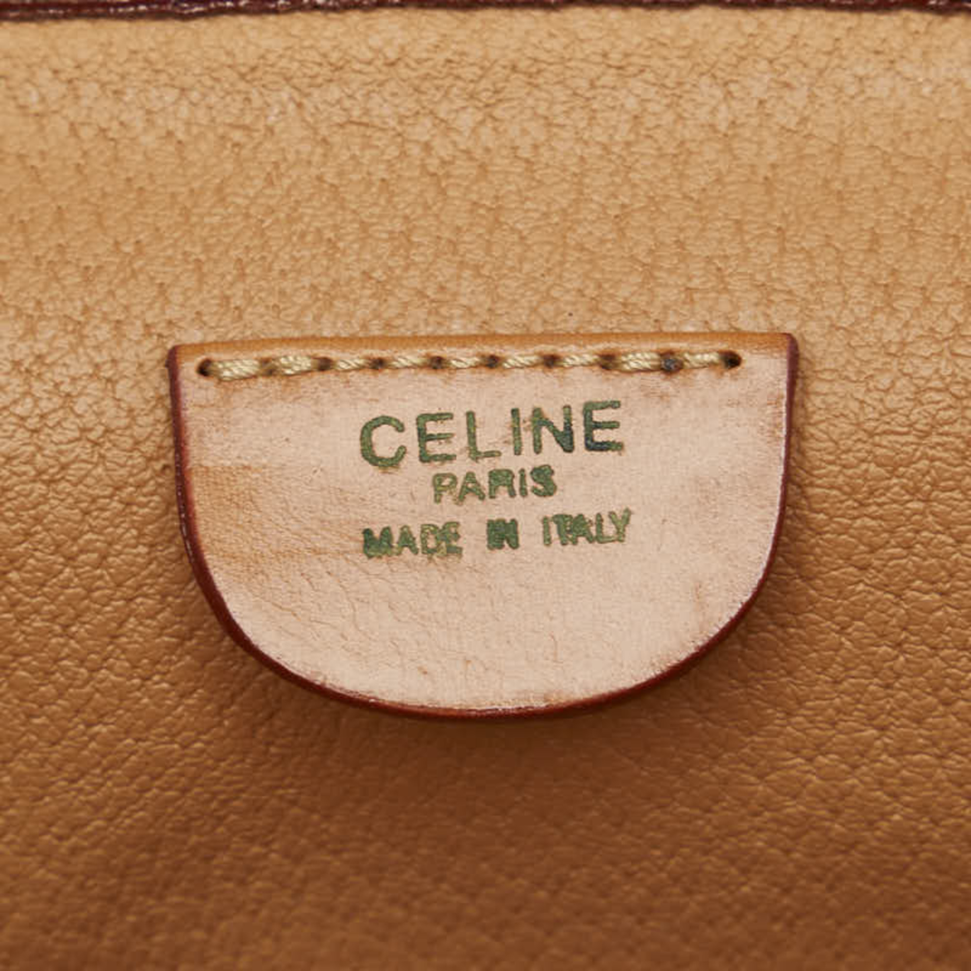 Celine Macadam Handbag Vanity Bag Brown PVC Leather Women's CELINE