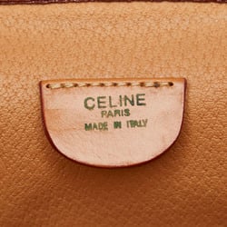 Celine Macadam Handbag Vanity Bag Brown PVC Leather Women's CELINE