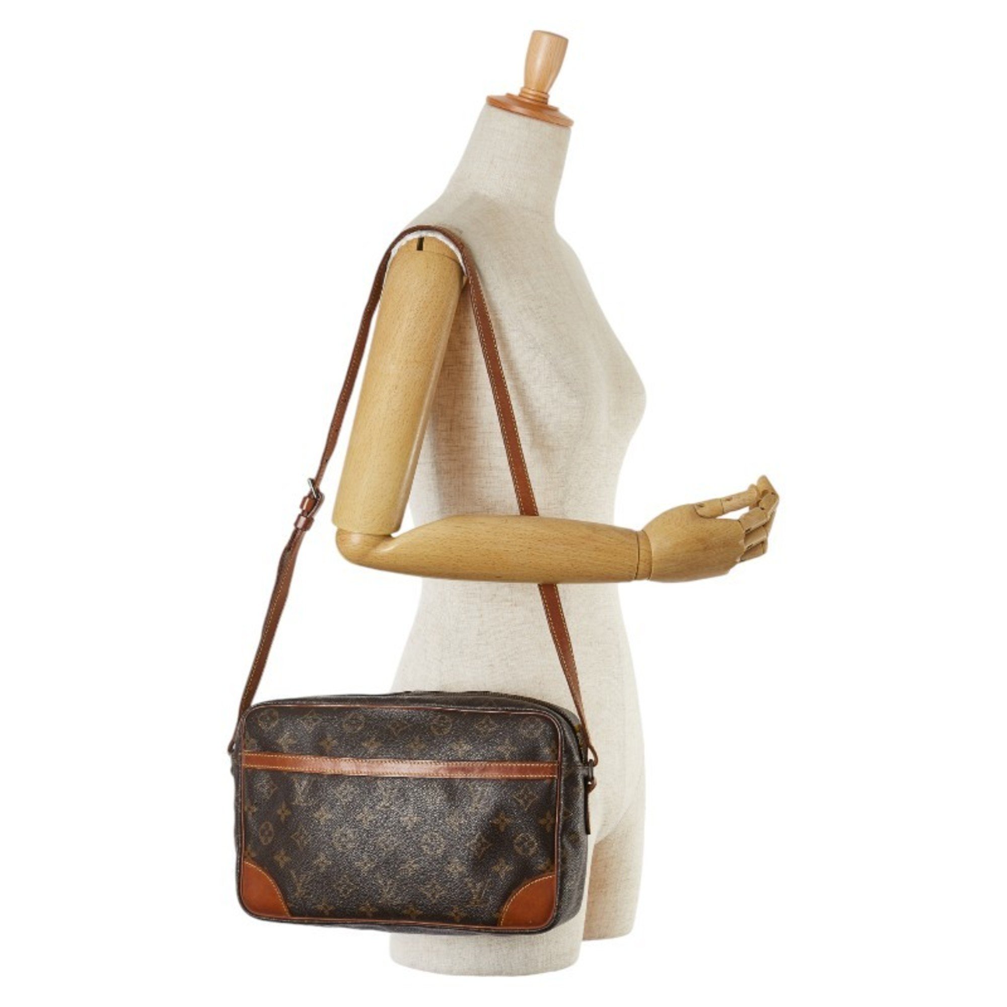 Louis Vuitton Monogram Trocadero 27 Shoulder Bag M51274 Brown PVC Leather Women's LOUIS VUITTON