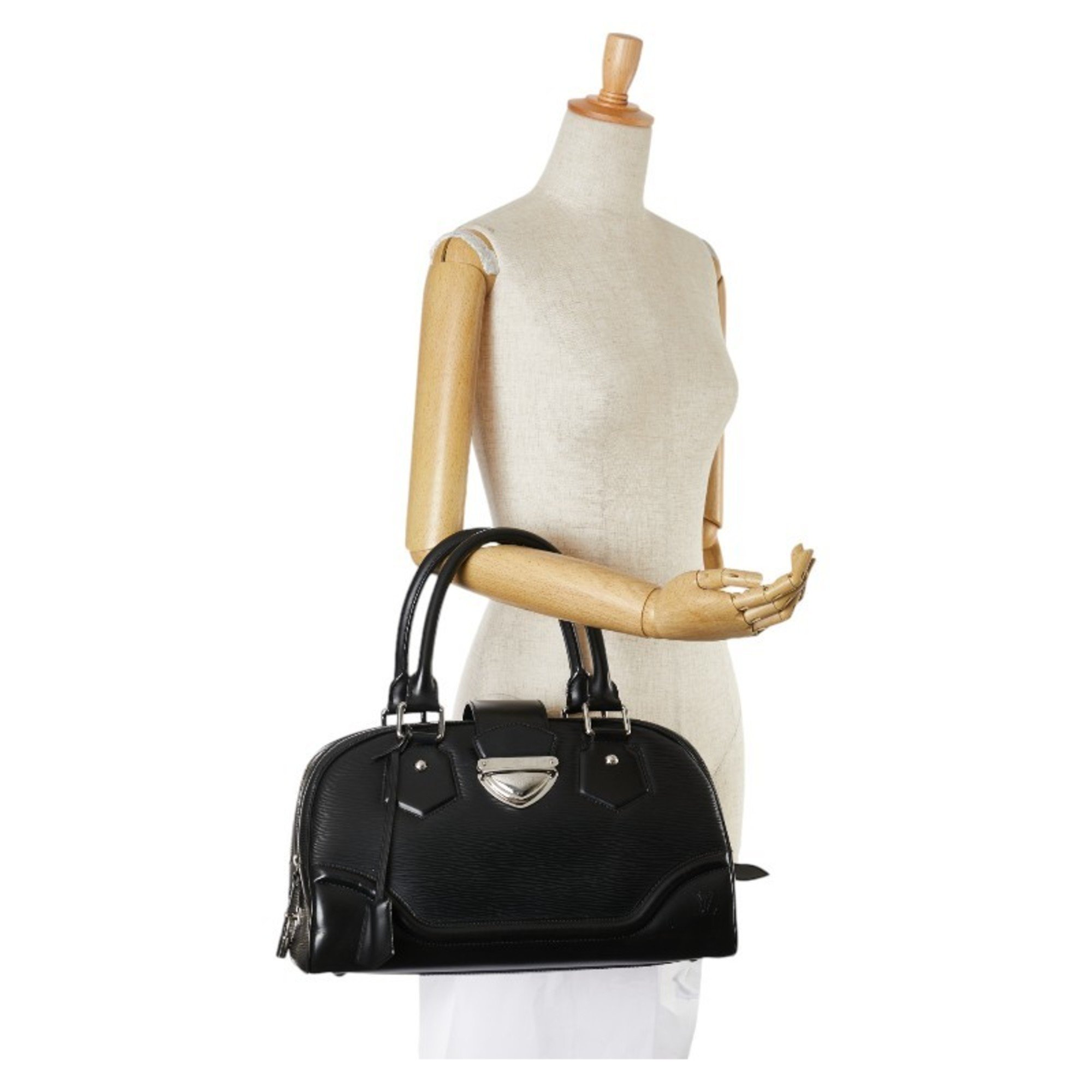 Louis Vuitton Epi Bowling Montaigne GM Handbag M59312 Noir Black Leather Women's LOUIS VUITTON