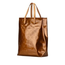 Louis Vuitton Monogram Vernis Reed MM Handbag Tote Bag M91143 Bronze Patent Leather Women's LOUIS VUITTON