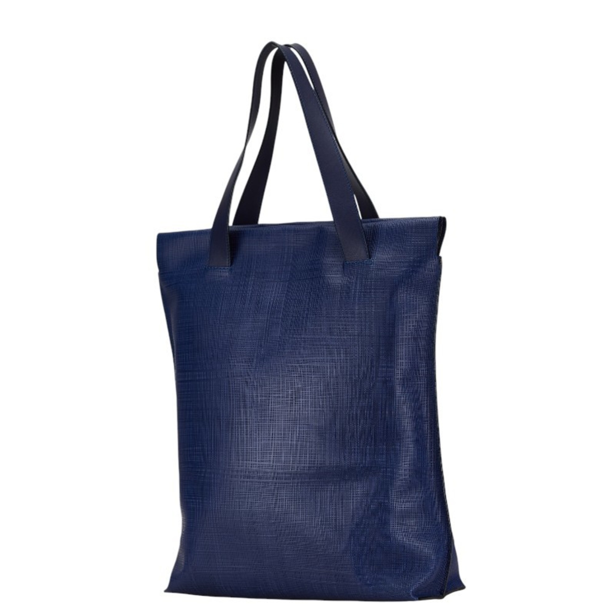 LOEWE Anagram Tote Bag Shoulder Navy Leather Women's