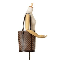 Louis Vuitton Damier Bucket GM Tote Bag N42236 Brown PVC Leather Women's LOUIS VUITTON