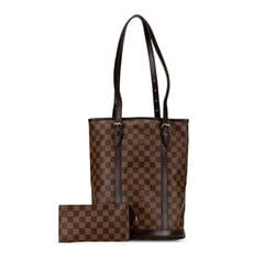 Louis Vuitton Damier Bucket GM Tote Bag N42236 Brown PVC Leather Women's LOUIS VUITTON