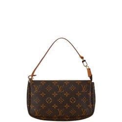 Louis Vuitton Monogram Pochette Accessoires Handbag M51980 Brown PVC Leather Women's LOUIS VUITTON