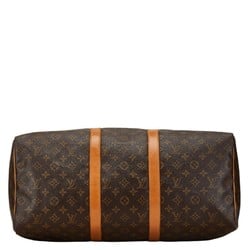 Louis Vuitton Monogram Keepall 50 Boston Bag Travel M41426 Brown PVC Leather Women's LOUIS VUITTON