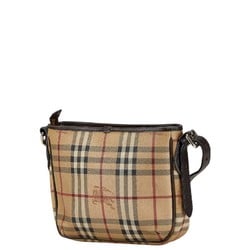 Burberry Nova Check Shadow Horse Shoulder Bag Beige Brown PVC Leather Women's BURBERRY