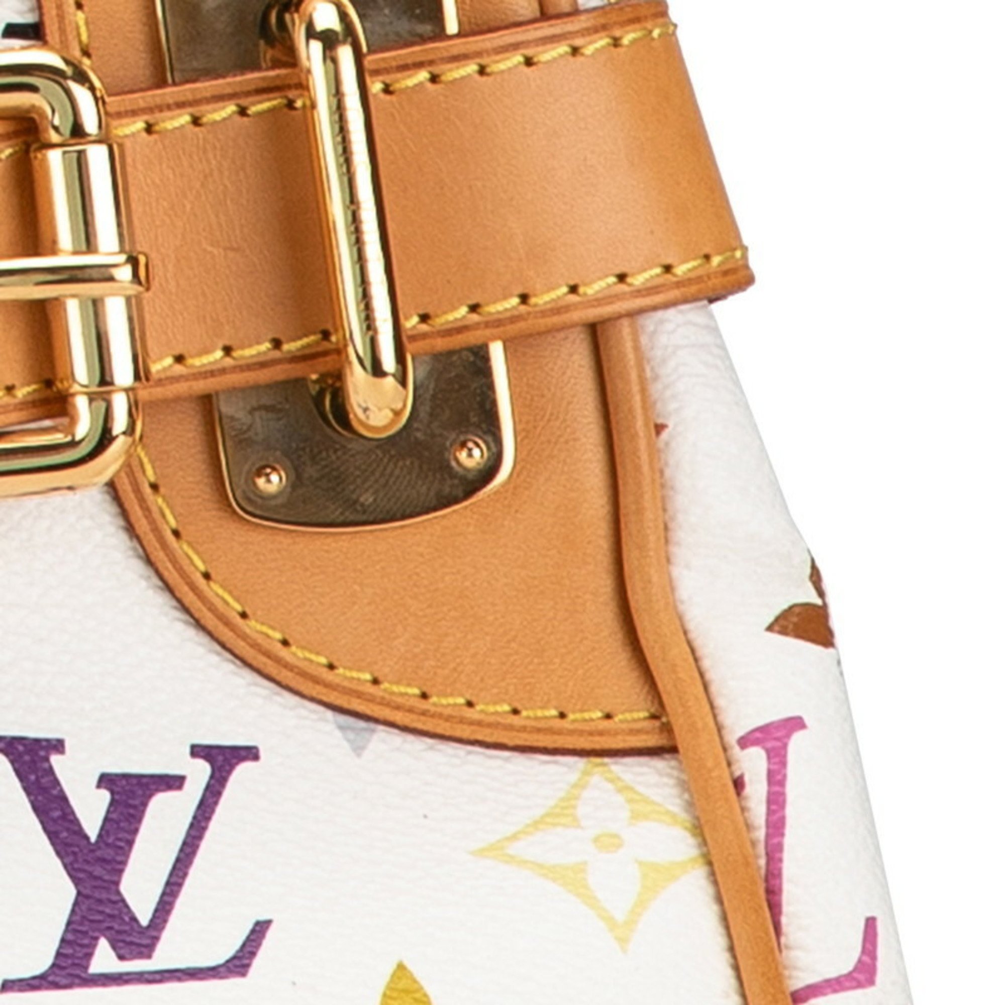 Louis Vuitton Monogram Multicolor Claudia Handbag M40193 Bron Brown PVC Leather Women's LOUIS VUITTON