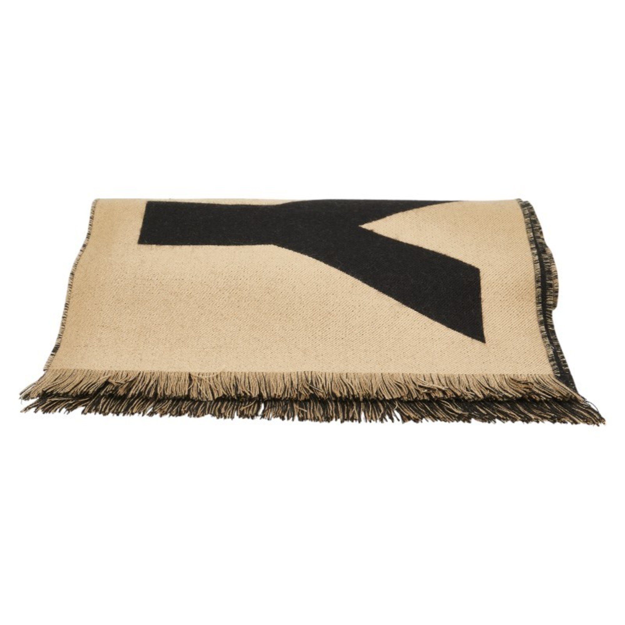 Burberry scarf beige black wool women's BURBERRY