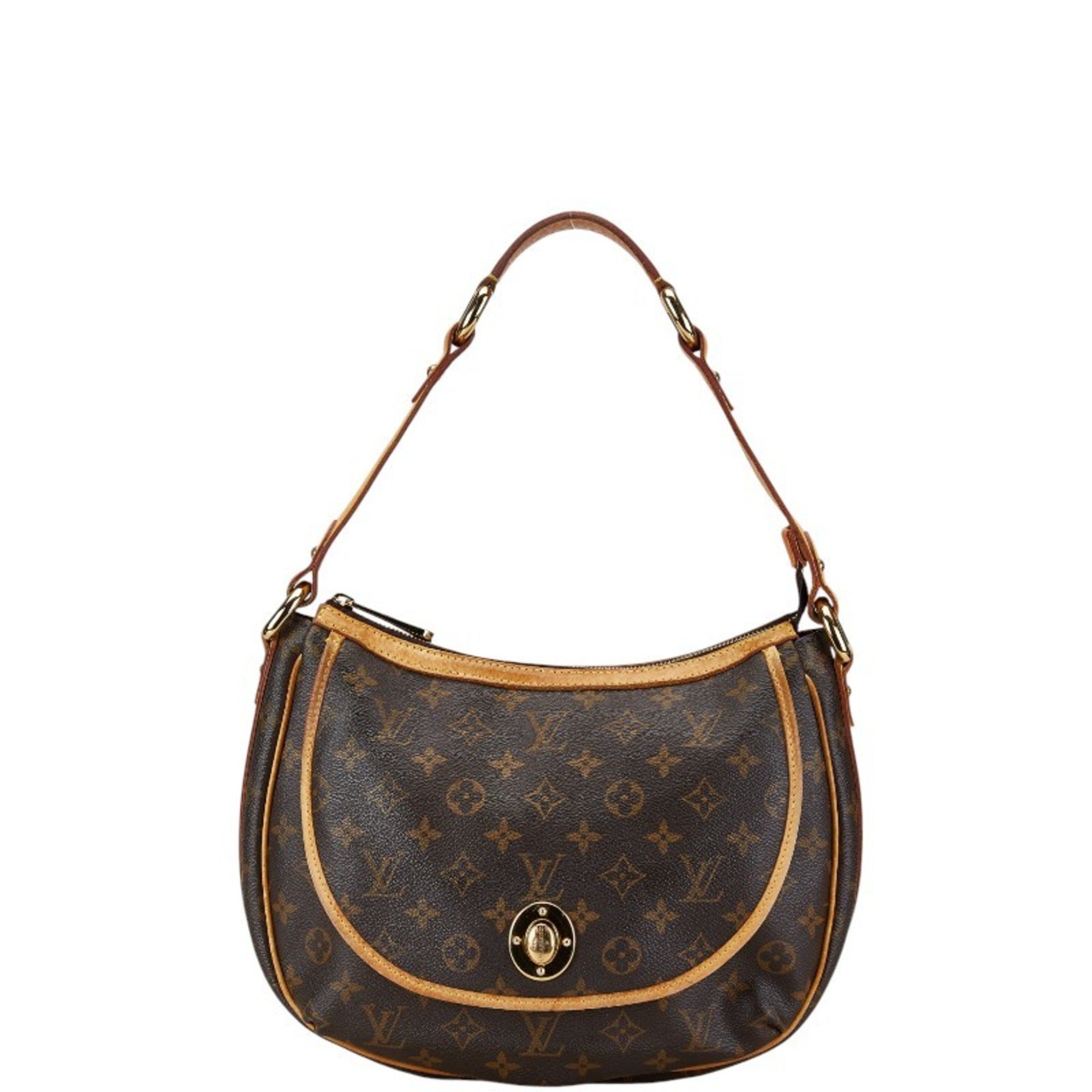 Louis Vuitton Monogram Turam PM Handbag Shoulder Bag M40076 Brown PVC Leather Women's LOUIS VUITTON