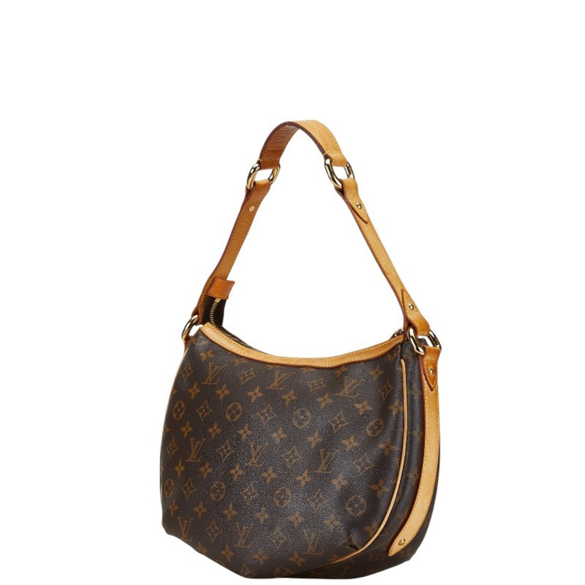 Louis Vuitton Monogram Turam PM Handbag Shoulder Bag M40076 Brown PVC Leather Women's LOUIS VUITTON