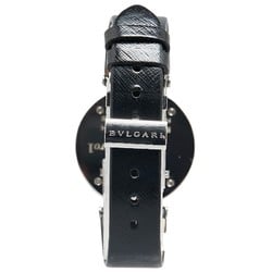 BVLGARI B-zero1 Double Heart Watch BZ30S Quartz Black Dial Stainless Steel Leather Women's