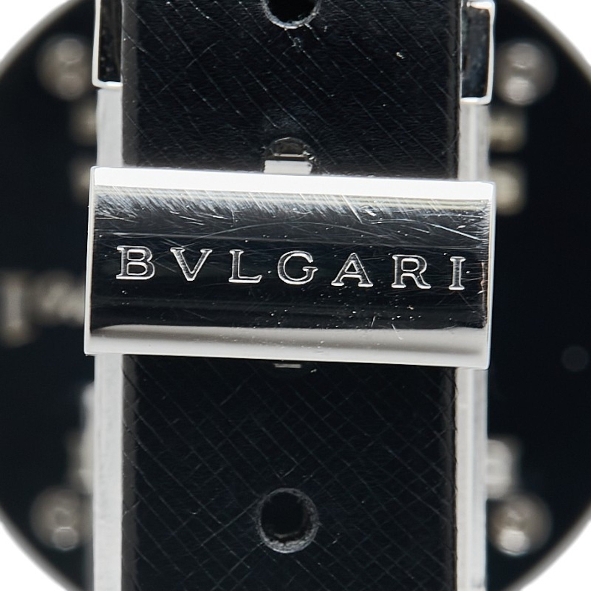 BVLGARI B-zero1 Double Heart Watch BZ30S Quartz Black Dial Stainless Steel Leather Women's