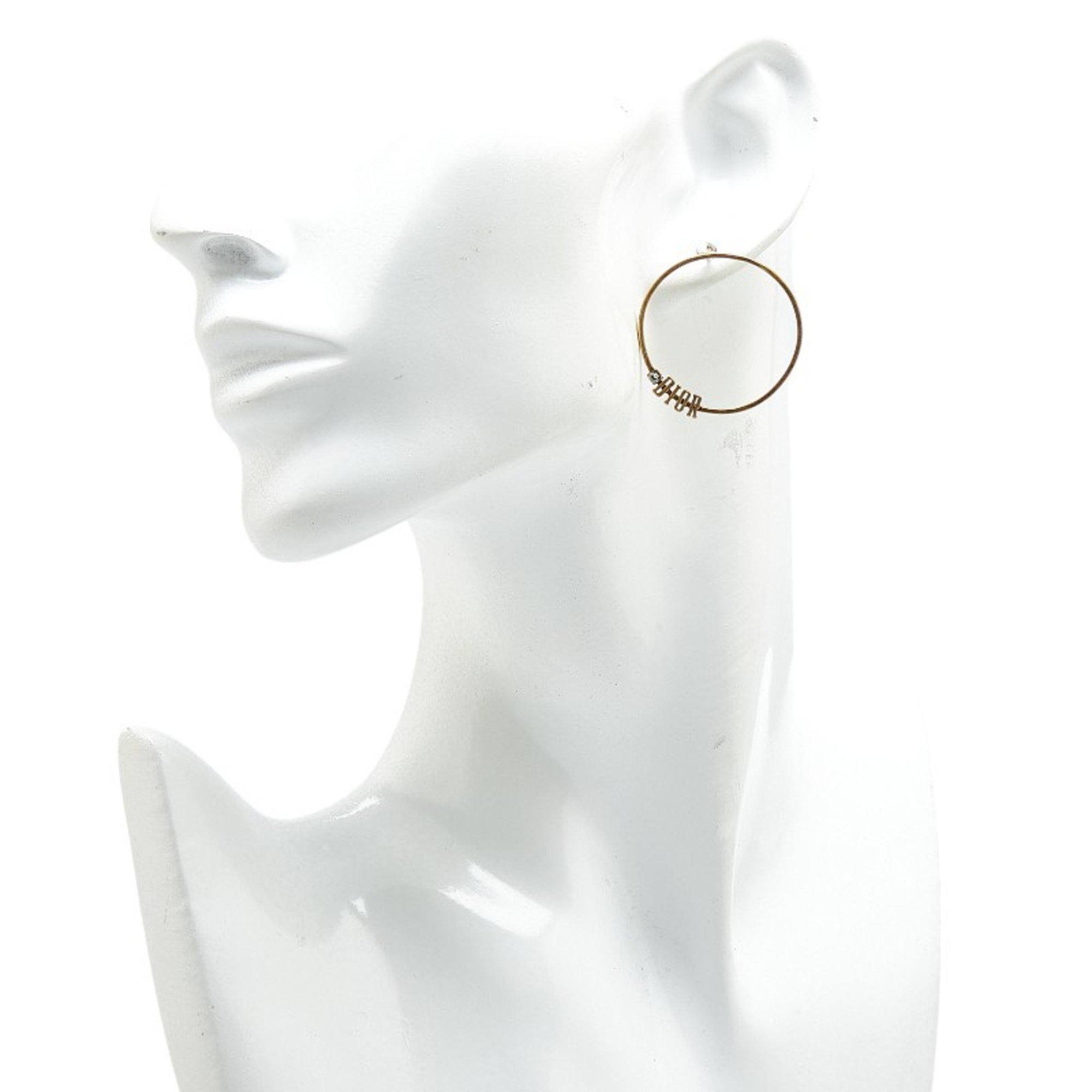 Christian Dior Dior Earrings Gold Plated Women's