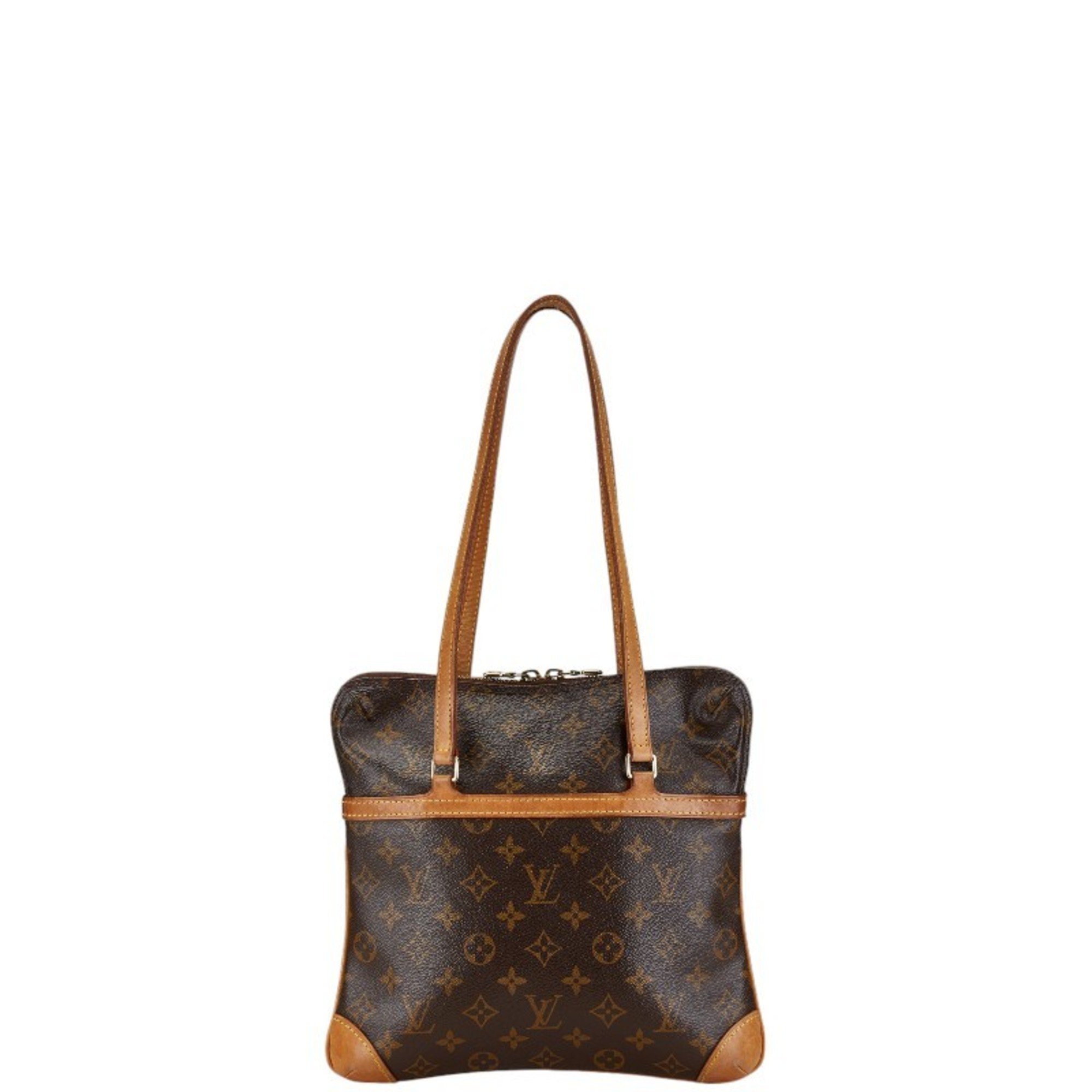 Louis Vuitton Monogram Coussin GM Tote Bag Shoulder M51141 Brown PVC Leather Women's LOUIS VUITTON