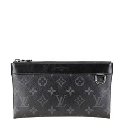 Louis Vuitton Monogram Eclipse Pochette Discovery PM Pouch M44323 Black PVC Leather Men's LOUIS VUITTON