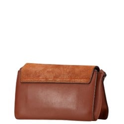 Chloé Chloe Shoulder Bag Brown Leather Suede Women's