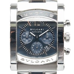 BVLGARI Ashoma Watch A4SCH Automatic Navy Dial Stainless Steel Men's