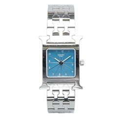 Hermes H Watch HH1.210 Quartz Blue Dial Stainless Steel Ladies HERMES