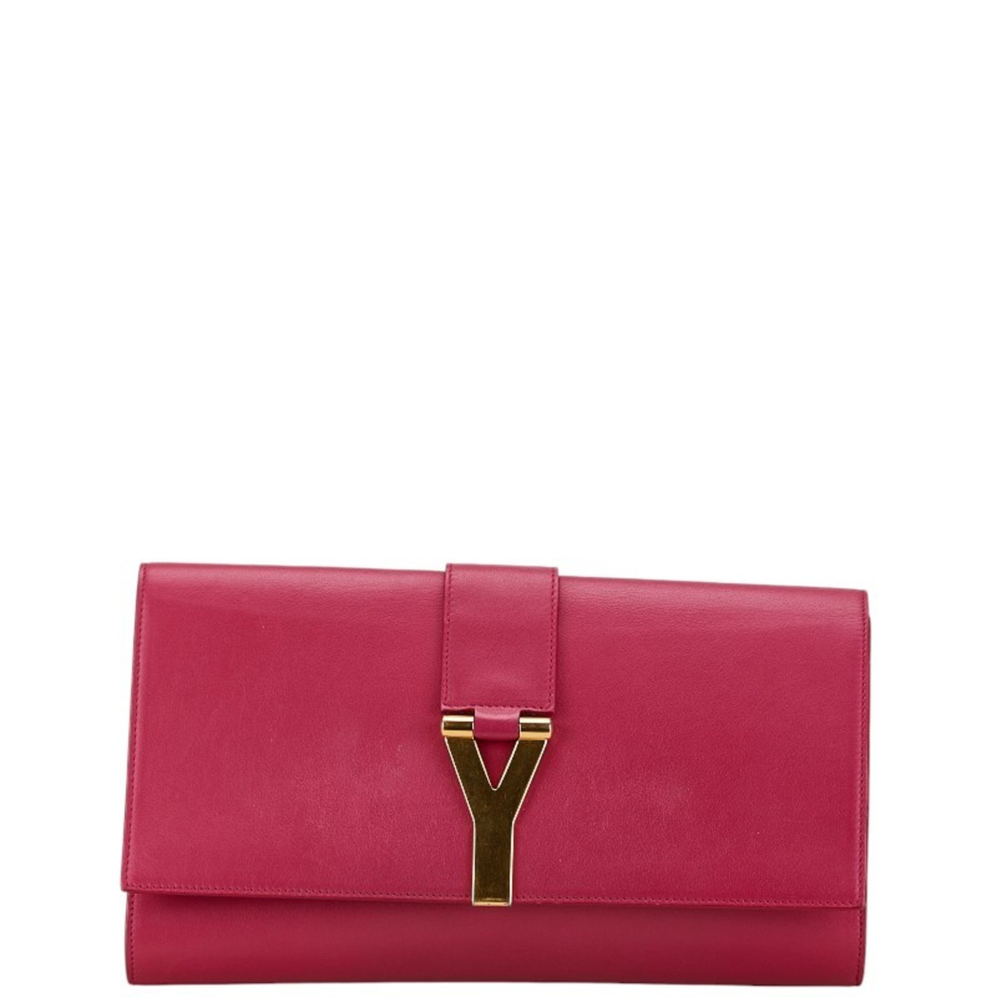 Saint Laurent Y-line clutch bag, second 311213, pink leather, women's, SAINT LAURENT