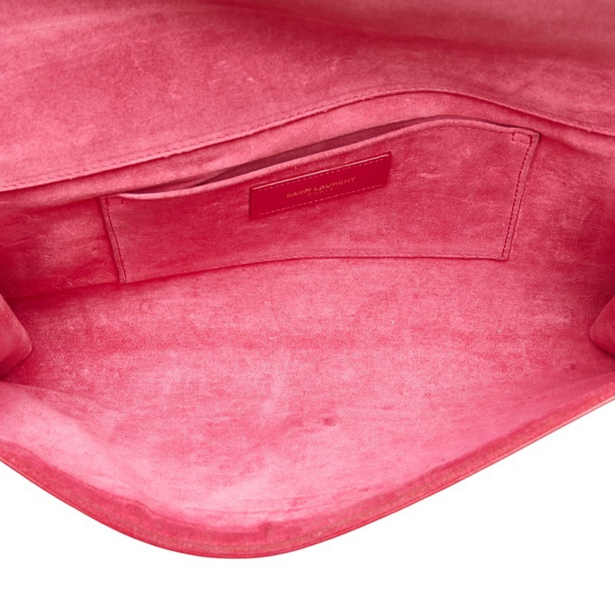 Saint Laurent Y-line clutch bag, second 311213, pink leather, women's, SAINT LAURENT