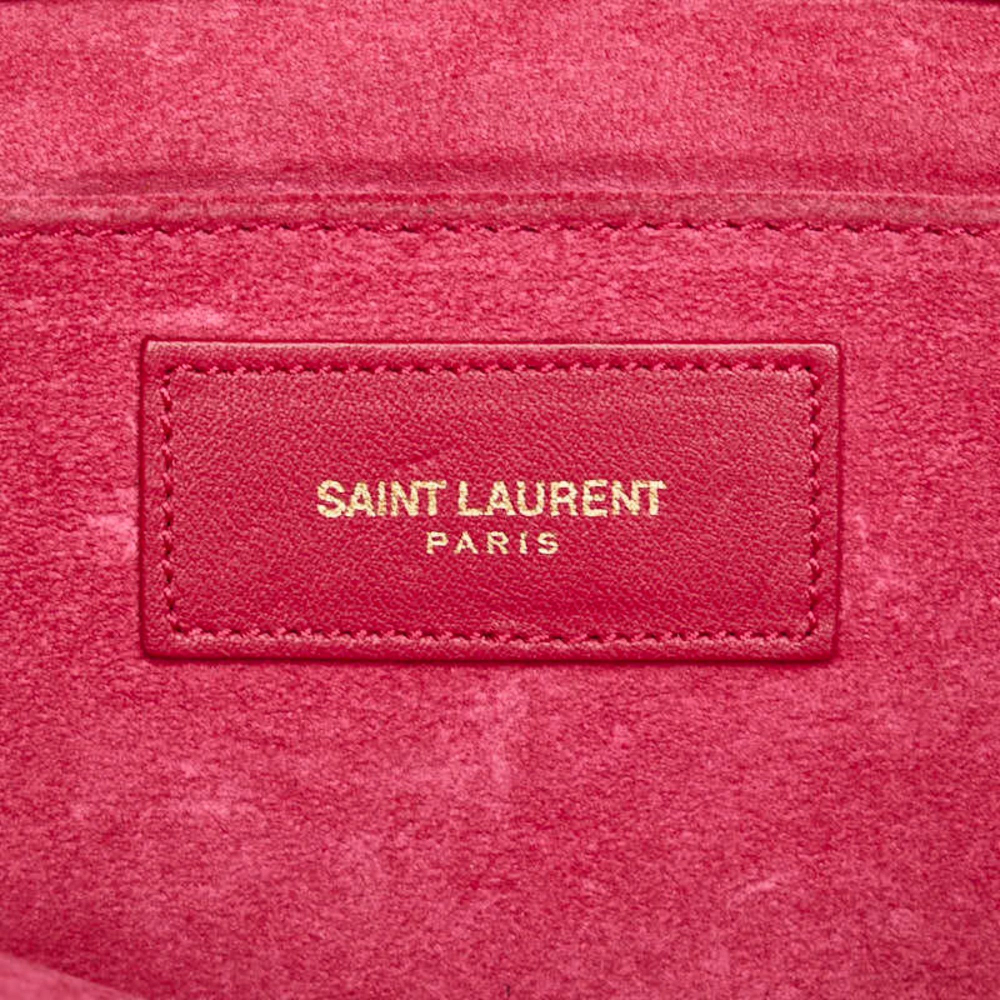 Saint Laurent Y-line clutch bag, second 311213, pink leather, women's, SAINT LAURENT