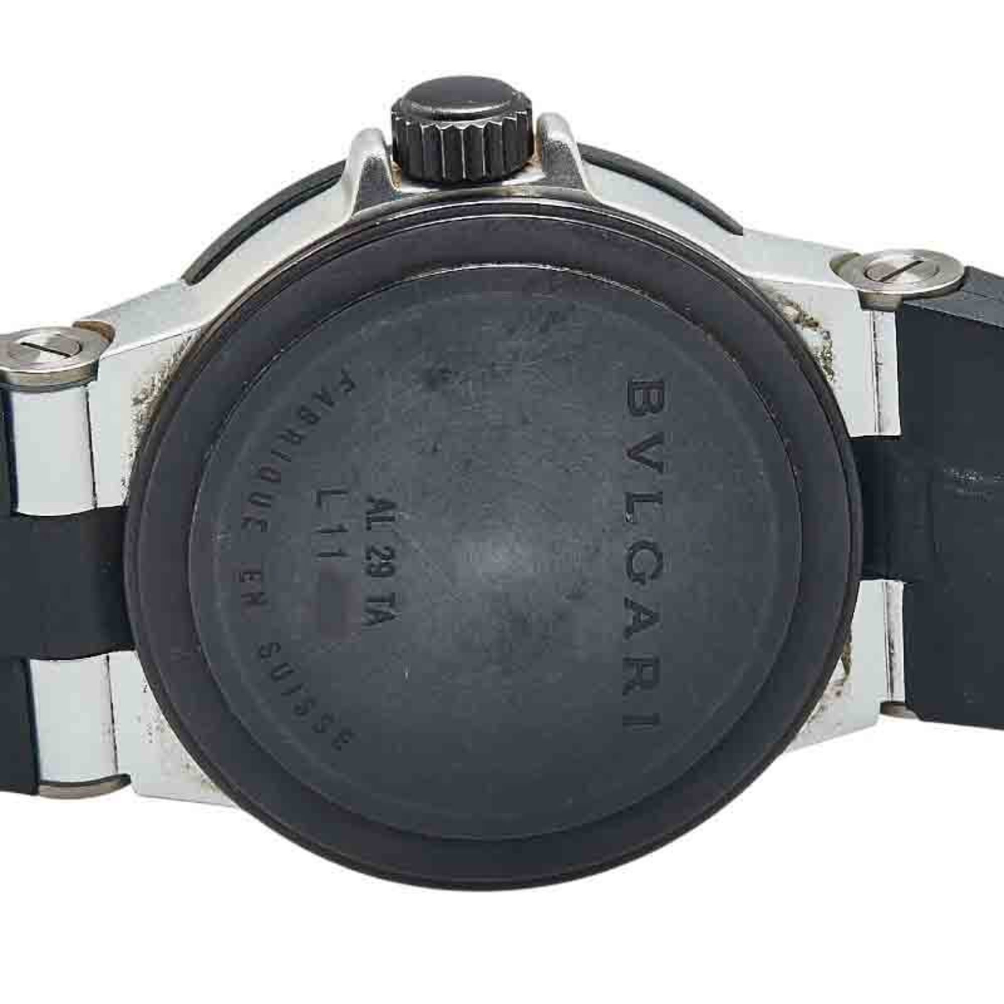 BVLGARI Watch AL29TA Quartz Silver Dial Rubber Alum Ladies