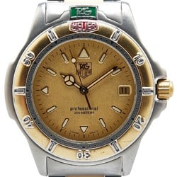 TAG Heuer Professional 200M Watch 995.406A Quartz Gold Dial Stainless Steel Men's HEUER