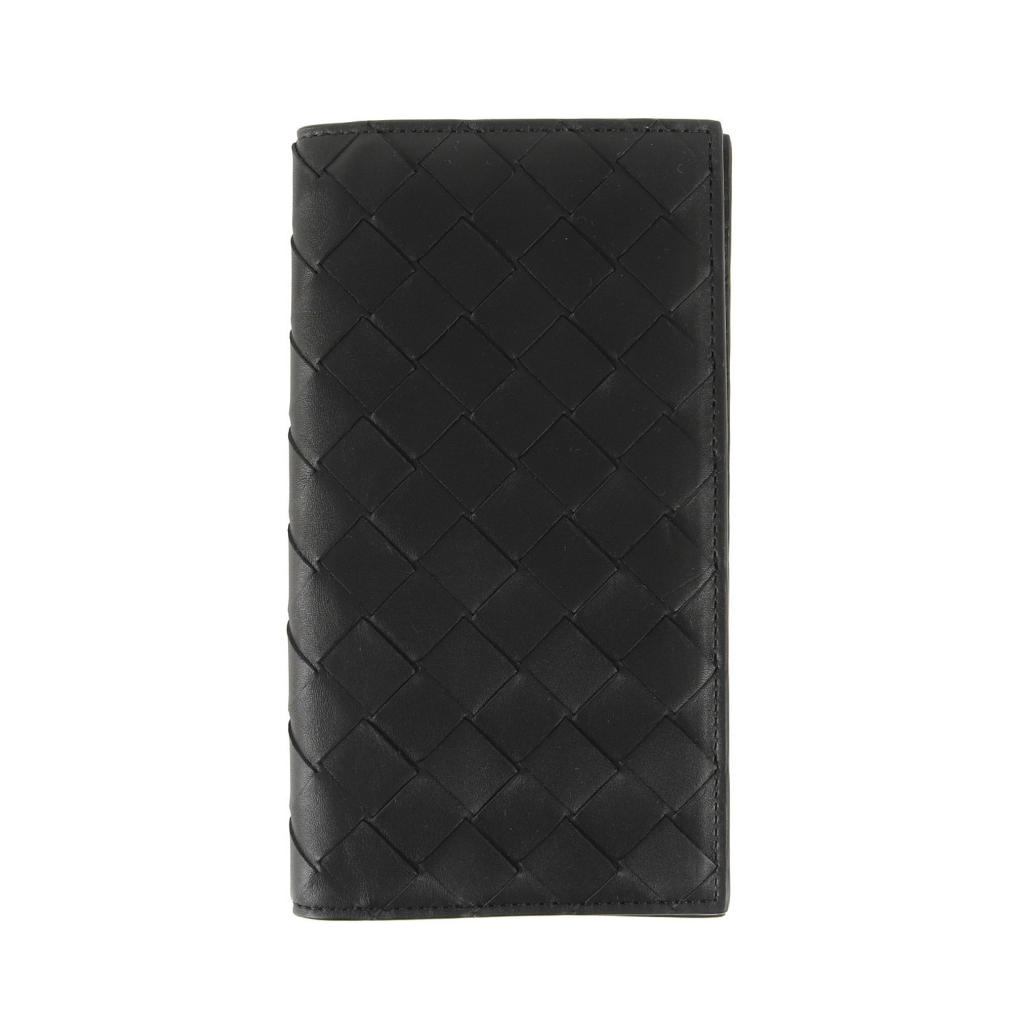 BOTTEGA VENETA Bottega Veneta Intrecciato Long Leather Wallet Current Model Billfold Black Men's