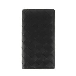 BOTTEGA VENETA Bottega Veneta Intrecciato Long Leather Wallet Current Model Billfold Black Men's