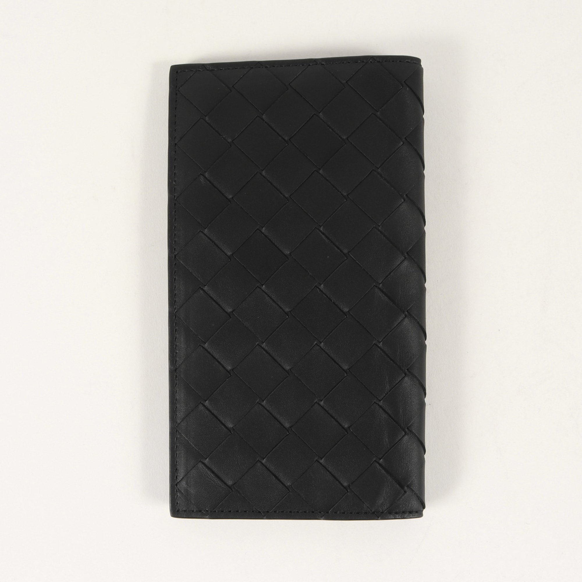 BOTTEGA VENETA Bottega Veneta Intrecciato Long Leather Wallet Current Model Billfold Black Men's