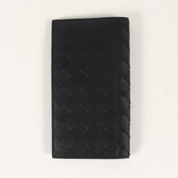 BOTTEGA VENETA Bottega Veneta Intrecciato Long Leather Wallet Current Model Billfold Black Men's